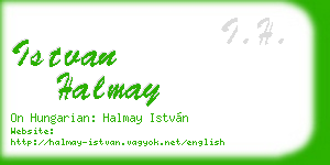 istvan halmay business card